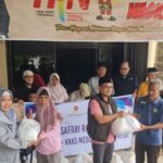 Wujud Kepedulian, PWI PALI dan BSI Berbagi Sembako di Bulan Suci Ramadan